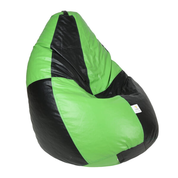 GUNJ XL Black & Green Tear Drop Bean Bag Cover (Without Beans) - Image 4