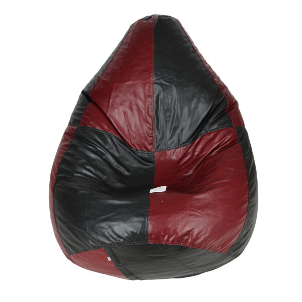 GUNJ XL Black & Maroon Tear Drop Bean Bag Cover (Without Beans) - Image 2