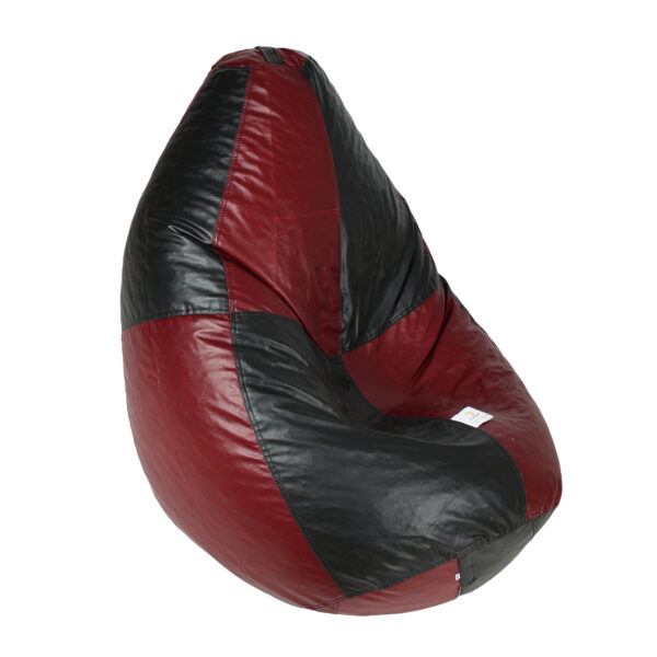 GUNJ XL Black & Maroon Tear Drop Bean Bag Cover (Without Beans) - Image 4