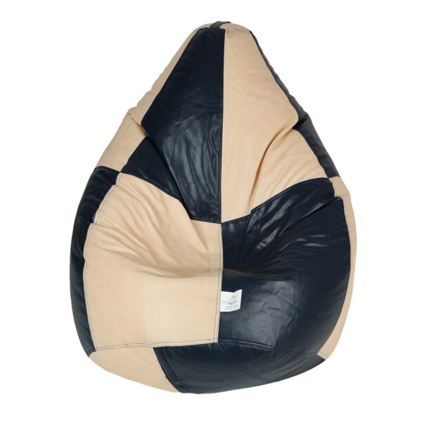 GUNJ XL Navy & Cream Tear Drop Bean Bag Cover (Without Beans) - Image 2