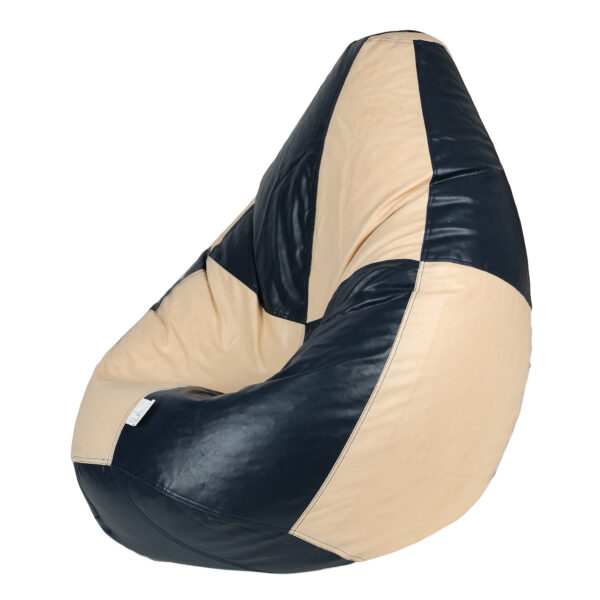 GUNJ XL Navy & Cream Tear Drop Bean Bag Cover (Without Beans) - Image 3