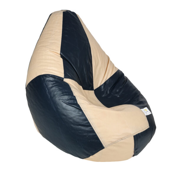 GUNJ XL Navy & Cream Tear Drop Bean Bag Cover (Without Beans) - Image 4