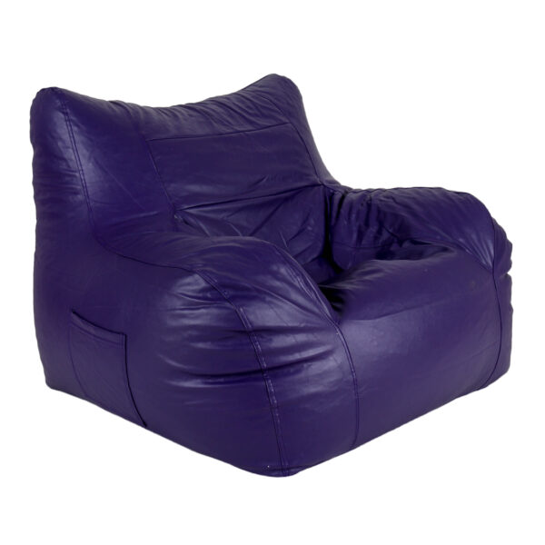 GUNJ Jumbo Arm Chair Bean Bag Cover (Without Beans) (Purple) - Image 4