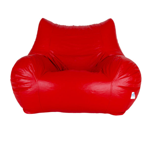 GUNJ Jumbo Arm Chair Bean Bag Cover (Without Beans) (Red) - Image 2
