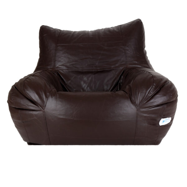 GUNJ Jumbo Arm Chair Bean Bag Cover (Without Beans) (Brown) - Image 2