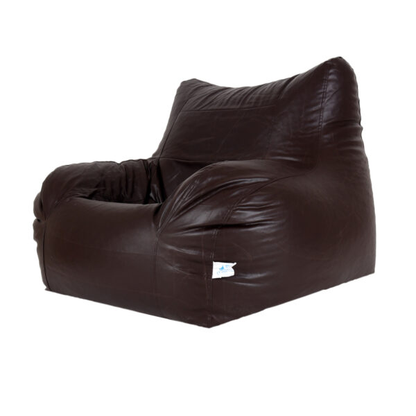 GUNJ Jumbo Arm Chair Bean Bag Cover (Without Beans) (Brown) - Image 3