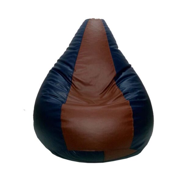 GUNJ XL Tear Drop Bean Bag Cover (Without Beans) (Brown, Navy) - Image 4