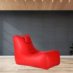 GUNJ Jumbo Lounger Bean Bag Cover (Without Beans) (Red)