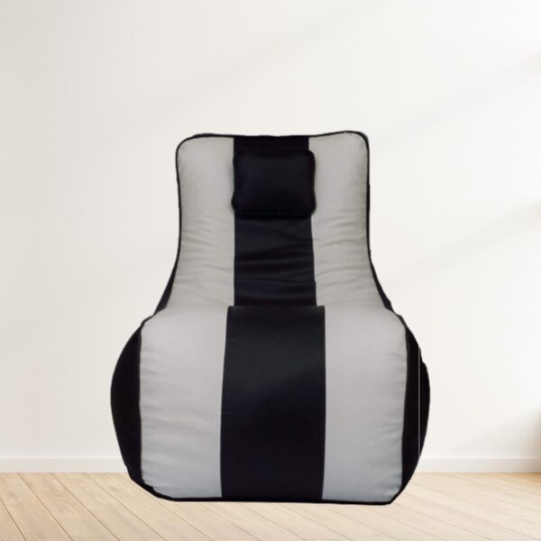 GUNJ Jumbo Lounger Bean Bag Cover (Without Beans) (Black & White)