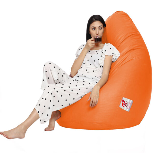 GUNJ 2XL Tear Drop Bean Bag Cover (Without Beans) (Orange) - Image 2