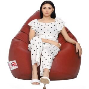 GUNJ 2XL Tear Drop Bean Bag Cover (Without Beans) (Tan)