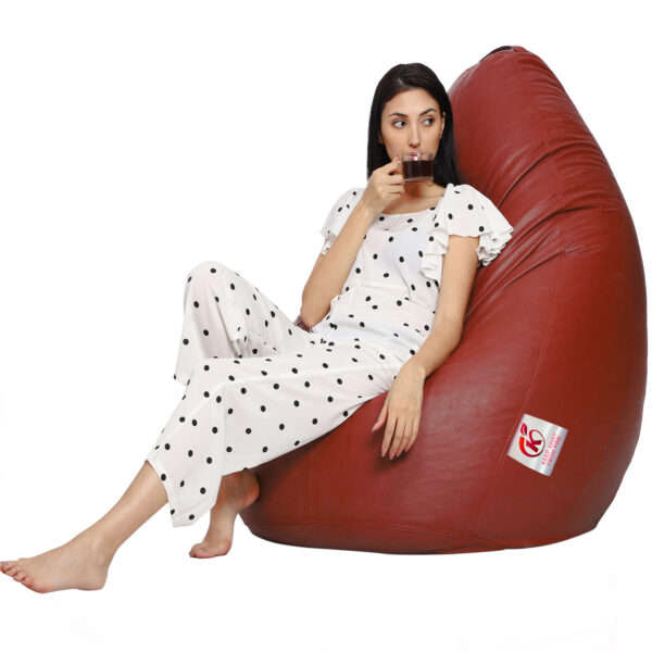 GUNJ XL Tear Drop Bean Bag Cover (Without Beans) (Tan) - Image 3