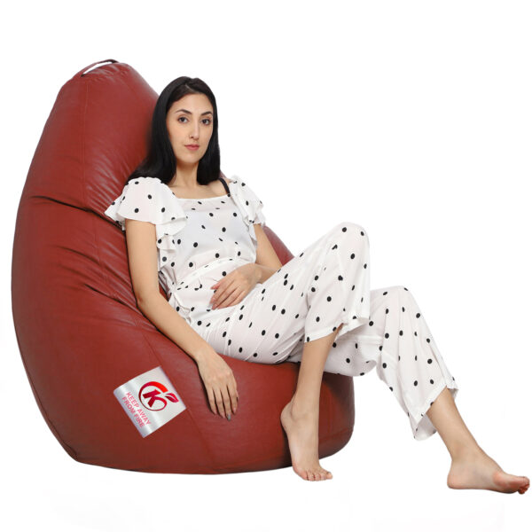 GUNJ XL Tear Drop Bean Bag Cover (Without Beans) (Tan) - Image 2