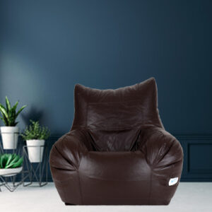 GUNJ Jumbo Arm Chair Bean Bag Cover (Without Beans) (Brown)
