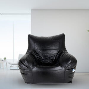 GUNJ Jumbo Arm Chair Bean Bag Cover (Without Beans) (Black)