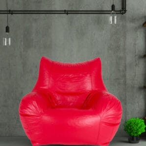 GUNJ Jumbo Arm Chair Bean Bag Cover (Without Beans) (Pink)