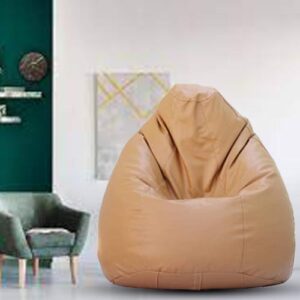 GUNJ 2XL Tear Drop Bean Bag Cover (Without Beans) (Beige)