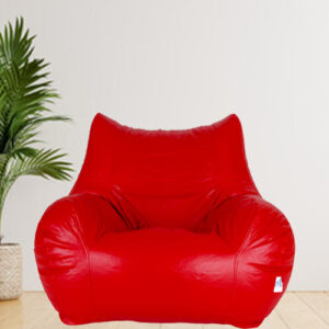 GUNJ Jumbo Arm Chair Bean Bag Cover (Without Beans) (Red)