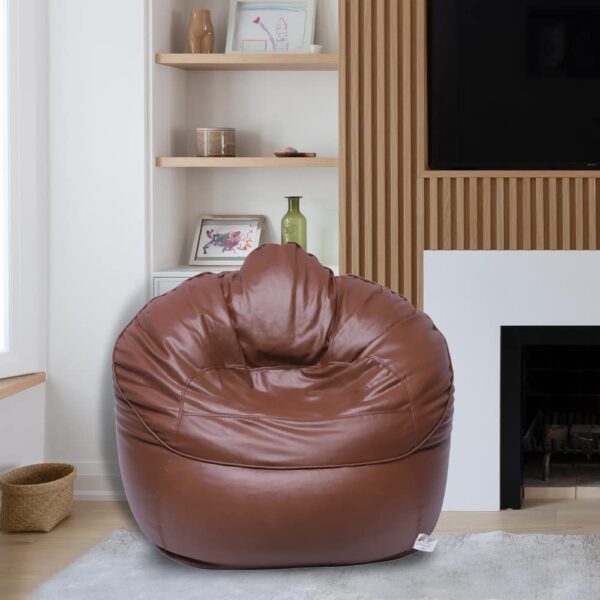 GUNJ Jumbo Sofa Mudhha Bean Bag Cover Without Beans (Tan)