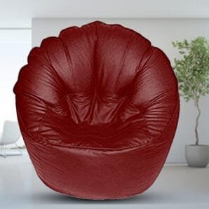 GUNJ Jumbo Sofa Mudhha Bean Bag Cover Without Beans (Maroon)