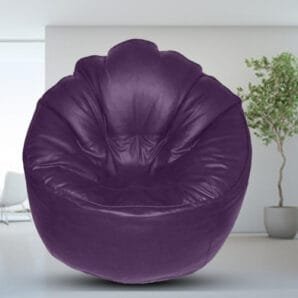 GUNJ Jumbo Sofa Mudhha Bean Bag Cover Without Beans (Purple)