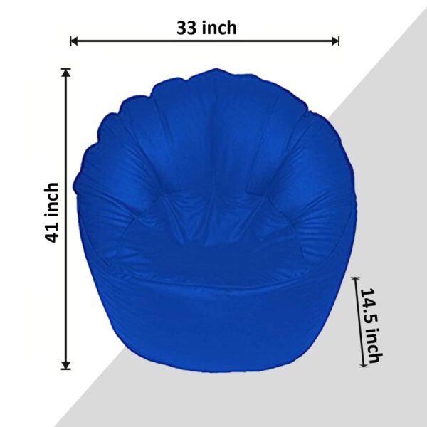GUNJ Jumbo Sofa Mudhha Bean Bag Cover Without Beans (Blue) - Image 2