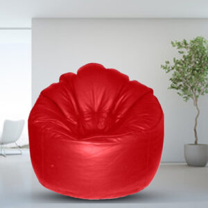 GUNJ Jumbo Sofa Mudhha Bean Bag Cover Without Beans (Red)