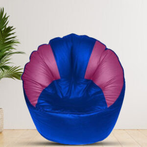 GUNJ Jumbo Sofa Mudhha Bean Bag Cover Without Beans (Blue & Pink)