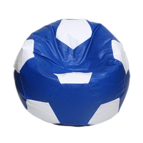 GUNJ 2XL Football Soccerati Bean Bag Cover Only (Body Fitter Bean Bag Cover Without Beans) (Blue ,White) - Image 2