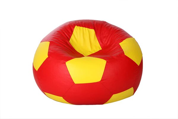GUNJ 3XL Football Soccerati Bean Bag Cover Only (Body Fitter Bean Bag Cover Without Beans) (Red , Yellow) - Image 2