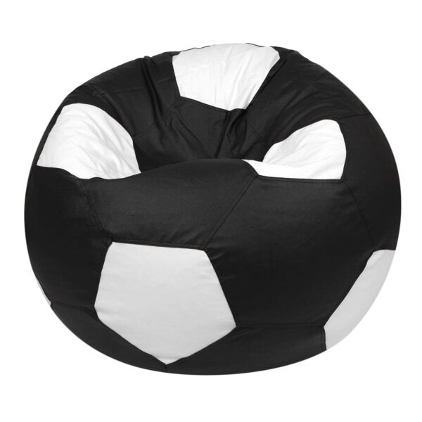 GUNJ 3XL Football Soccerati Bean Bag Cover Only (Body Fitter Bean Bag Cover Without Beans) (Black , White) - Image 2