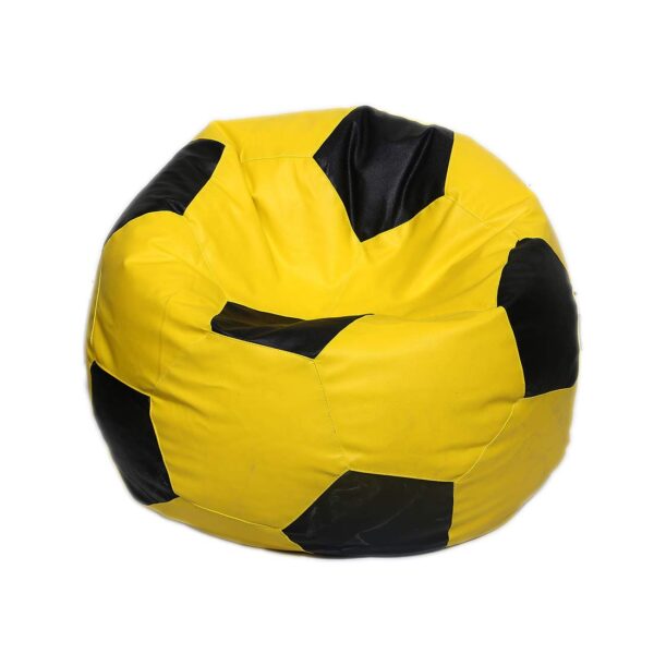 GUNJ 2XL Football Soccerati Bean Bag Cover Only (Body Fitter Bean Bag Cover Without Beans) (Yellow , Black) - Image 2