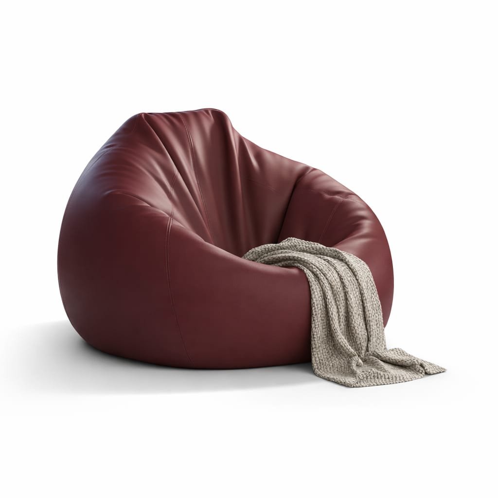 Maroon Teardrop Bean Bag Cover 3XL | Premium Bean Bag Cover | BeanKarts - Image 3