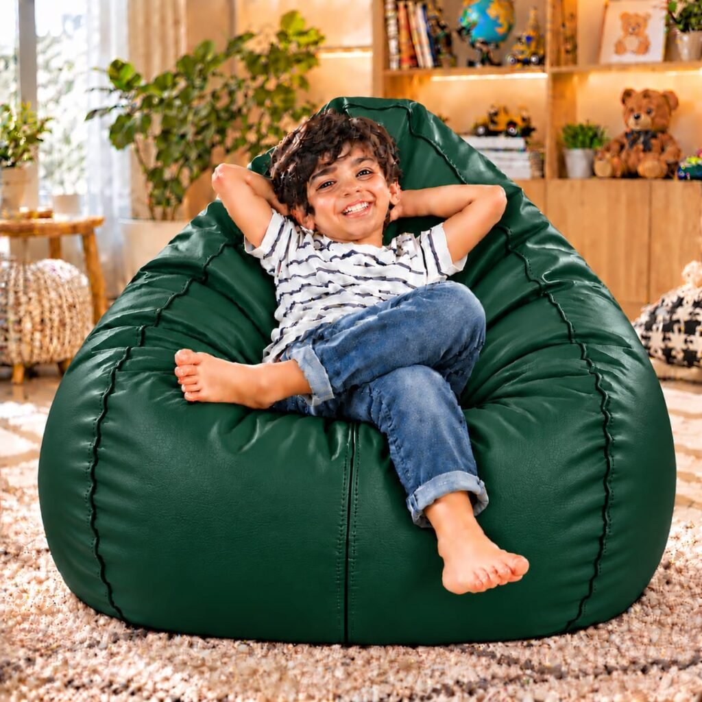 Teardrop Bean Bag Cover for Kids – Mint Green, XL Size