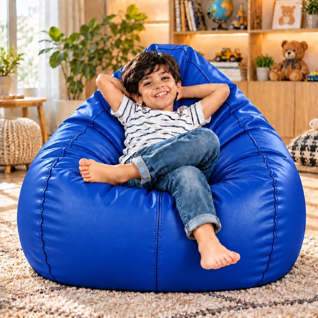 Teardrop Bean Bag Cover for Kids – Royal Blue, XL Size