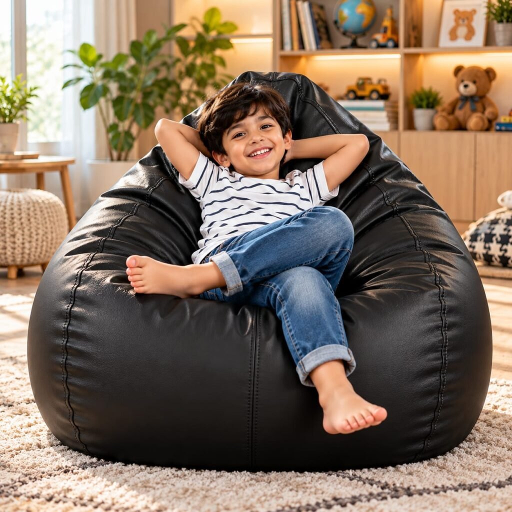 Black Kids Bean Bag XL Cover | Cover Only Without Beans | BeanKarts