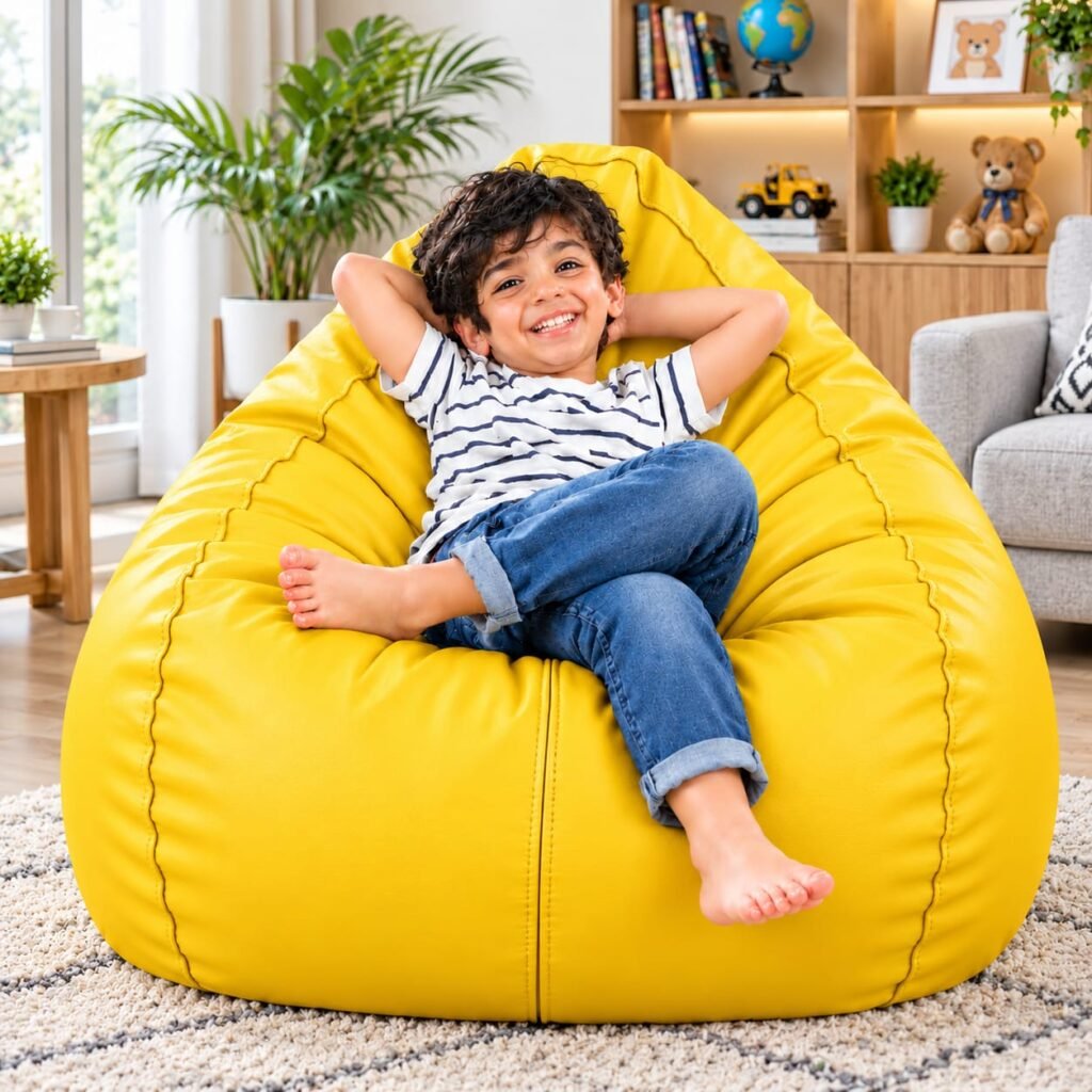 Yellow Kids Bean Bag XL Cover | Cover Only Without Beans | BeanKarts
