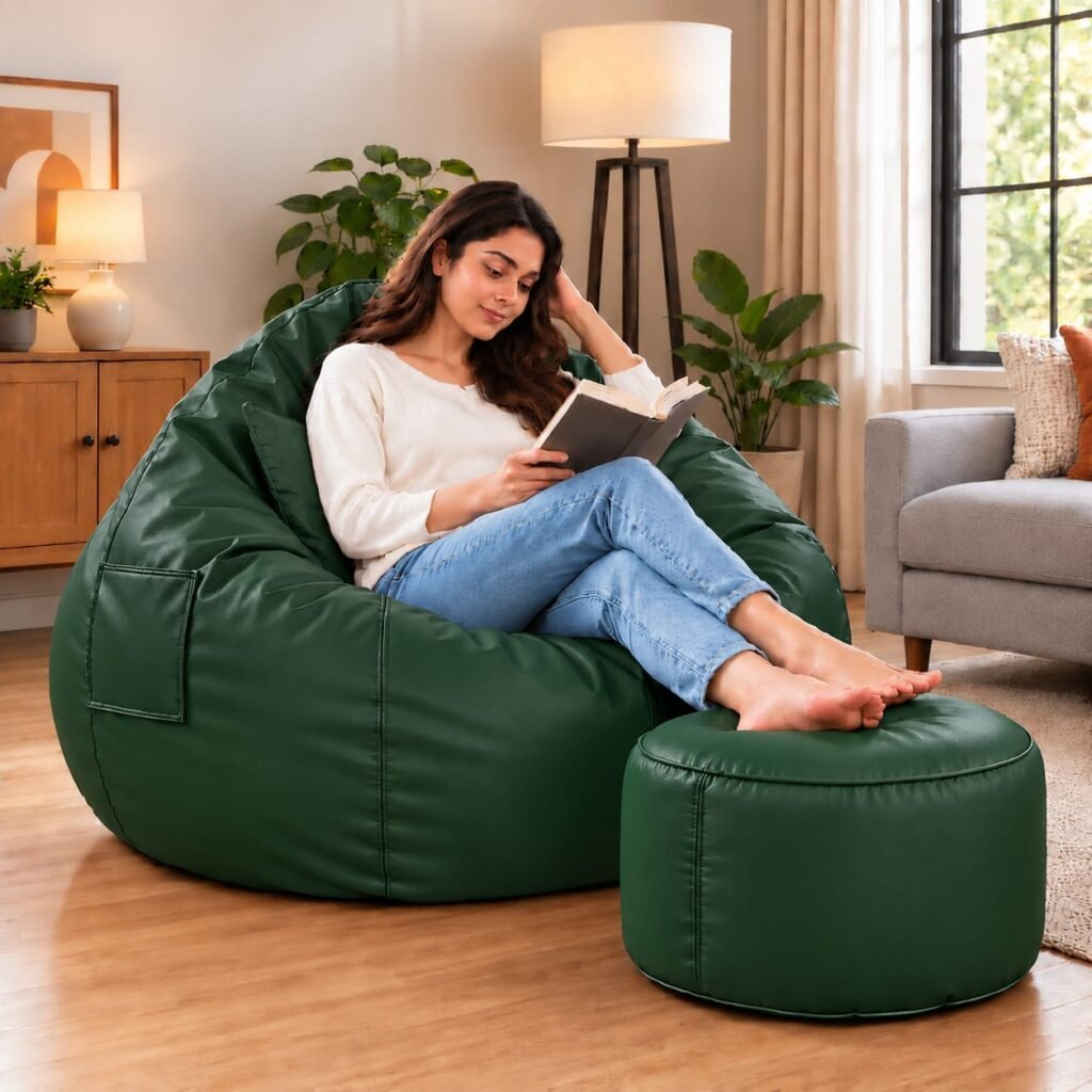 Premium Mint Green Bean Bag Cover 3 Piece Set – Cover, Stool & Cushion | 2XL, 3XL & 4XL