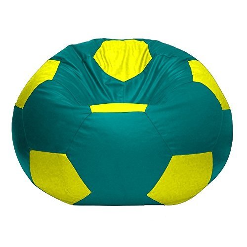 Premium Football Bean Bag Cover – Green & Yellow | XL, 2XL & 3XL - Image 4