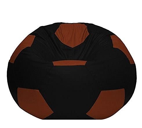 Premium Football Bean Bag Cover – Black & Tan | XL, 2XL & 3XL - Image 4